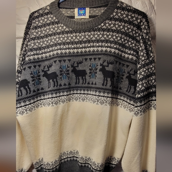 Vintage grandpa knit warm sweater men's large crewneck jumper - Picture 1 of 3